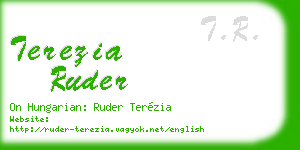 terezia ruder business card